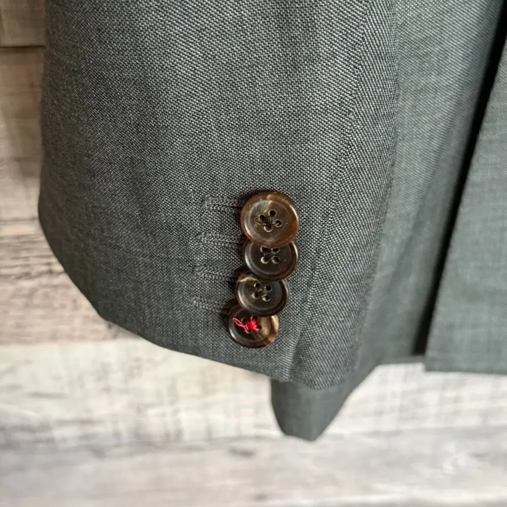 Suitsupply Jort Guabello Blazer Mens 46R Gray 3 Button Sport Coat Business